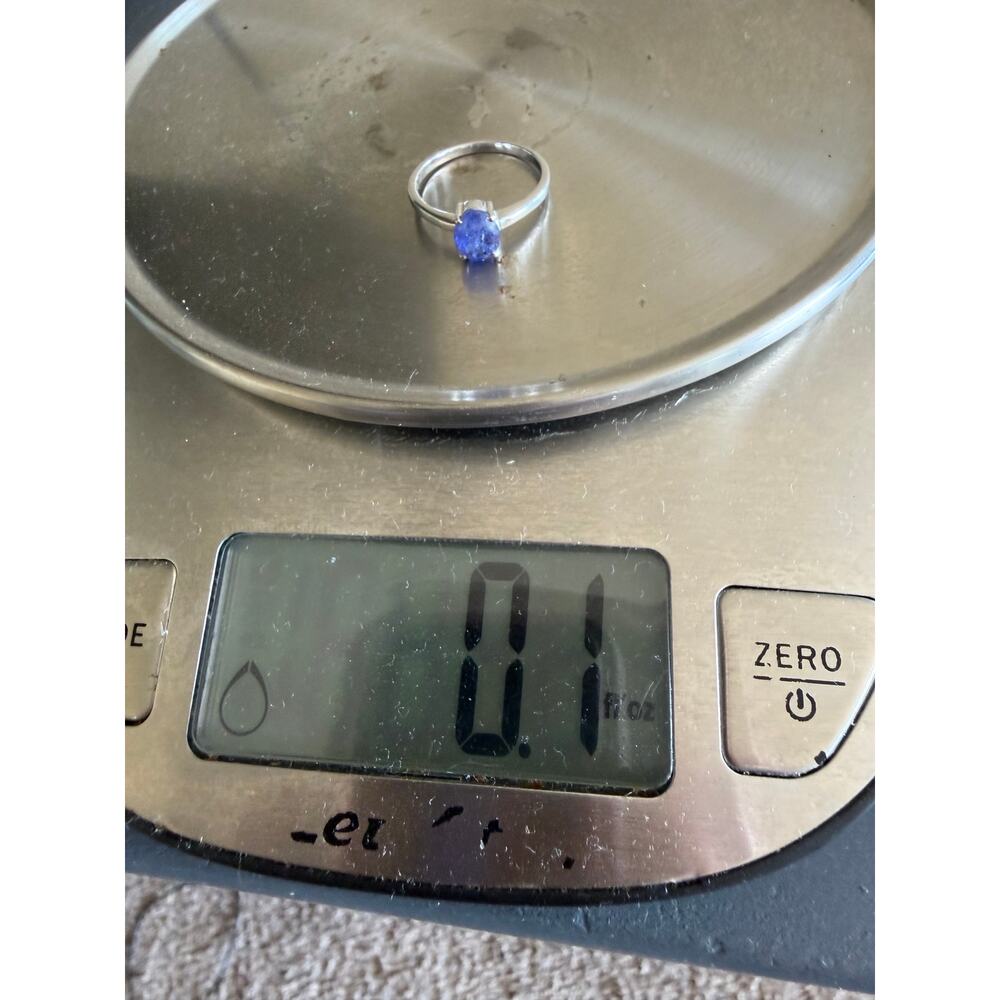 Stamped 925 Sterling Silver Natural Tanzanite Ring size 8 - Picture 10 of 10